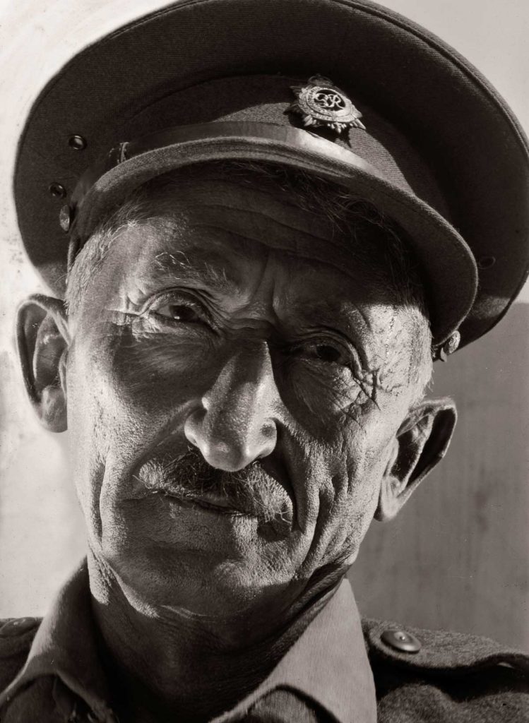 Portrait of a soldier. Mandatory Palestine, 1943.