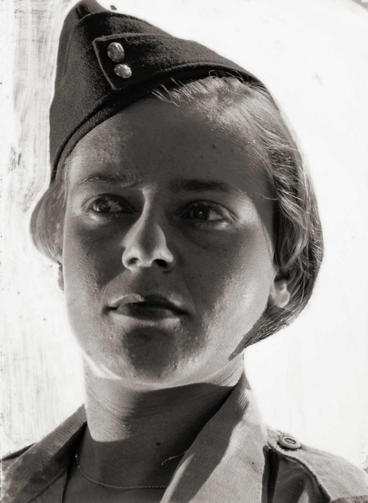 Portrait of a soldier. Mandatory Palestine, 1943.